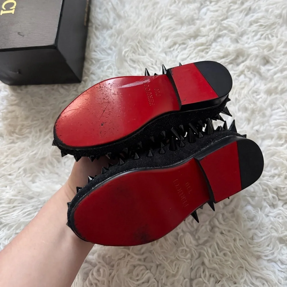 Black Studded Loafers